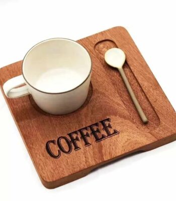 زیرلیوانی چوبی مدل COFFEE